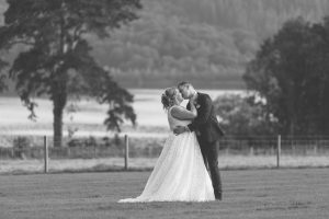 Intimate moment on the lawn - best Wedding Venues in the Lake District