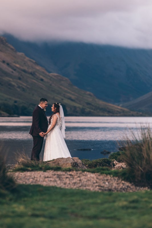 Bride and Groom at Wastwater