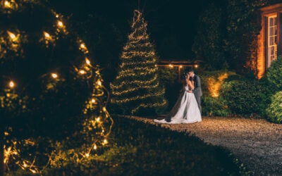 Romantic Christmas Nunsmere Hall Wedding Photography