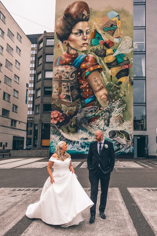 Amazing artwork - Aloft Liverpool Wedding Photographer